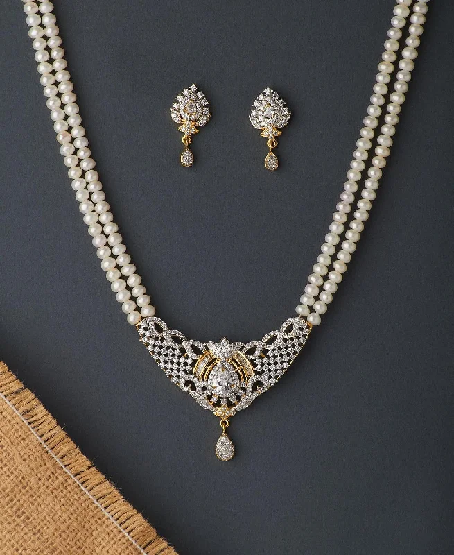 Gorgeous and Trendy Real Pearl Necklace Set