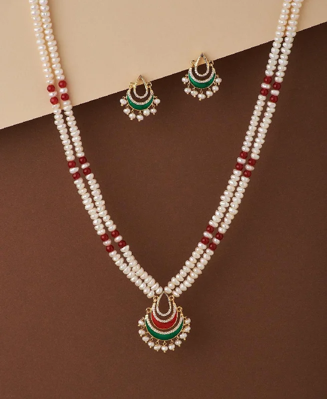 Ravishing Real Pearl Necklace Set