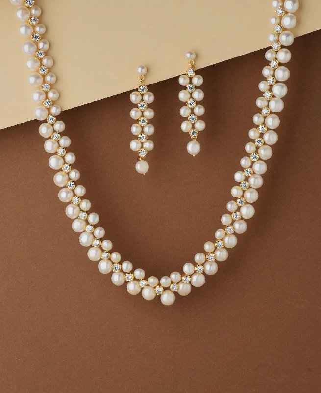 Ravishing Real Pearl Necklace Set