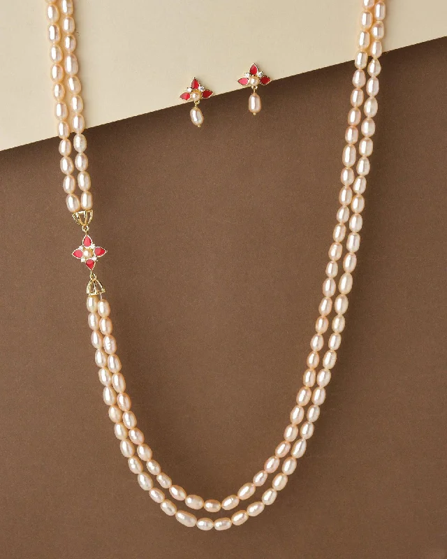 Regal Pearl Necklace Set