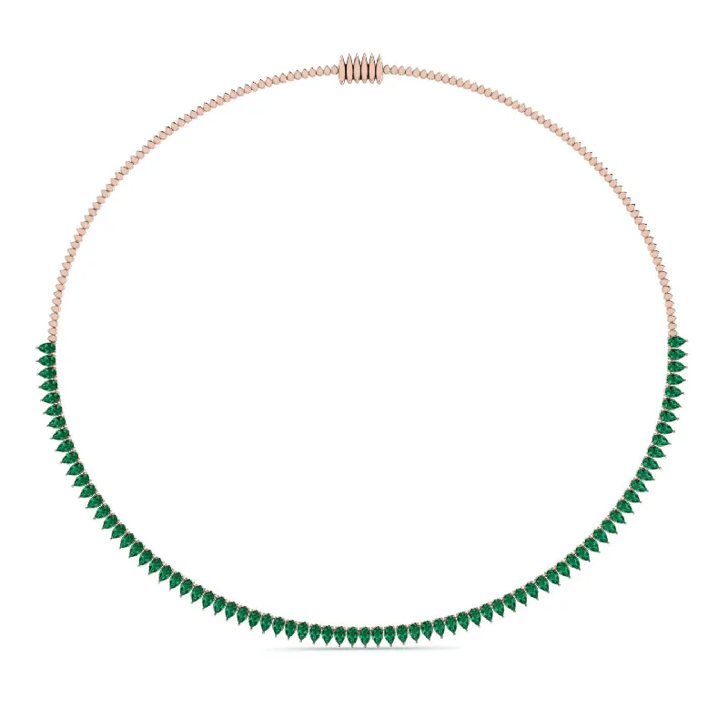 Necklace Emerald Pear Shape - Aitana No. 5