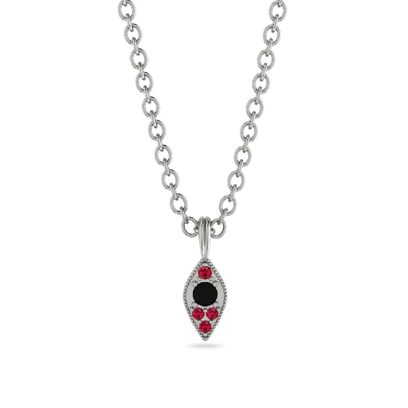 Milgrain Ruby Necklace - Jessie No. 54