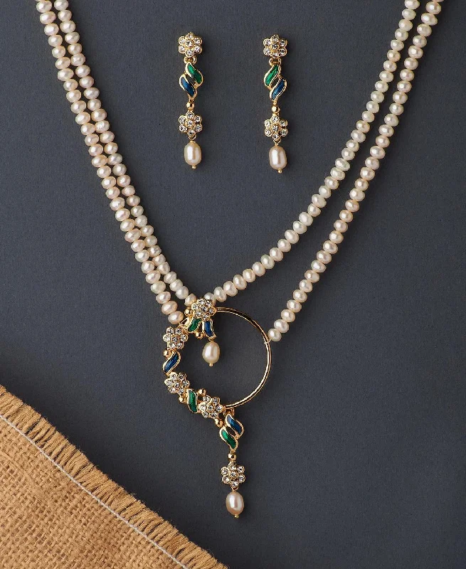 Pretty Real Pearl Necklace Set