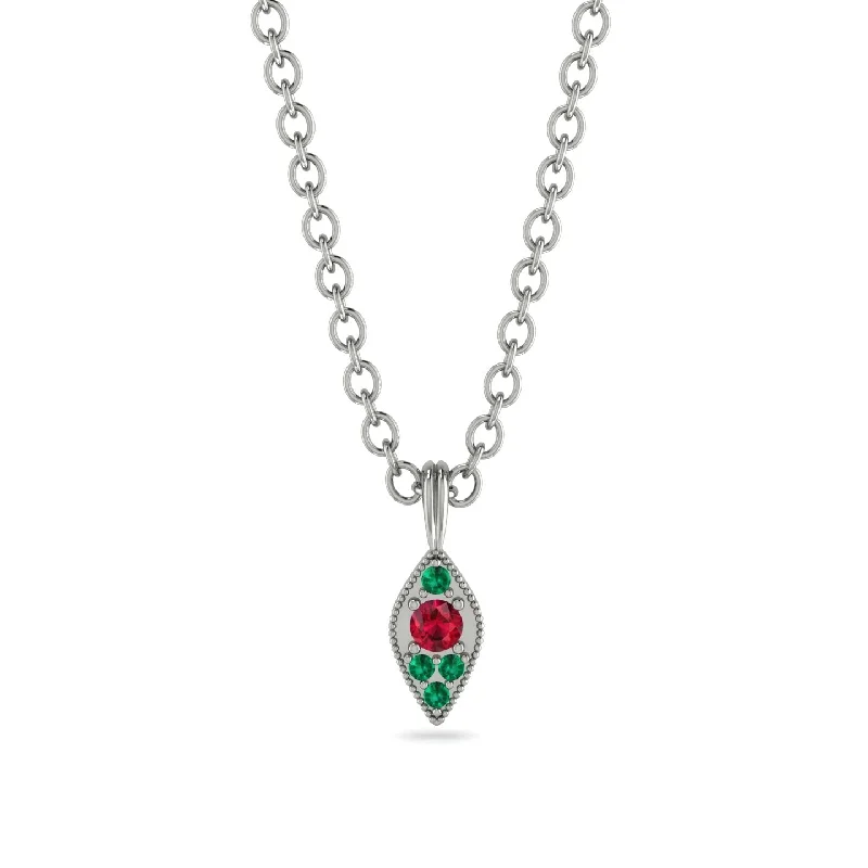 Milgrain Emerald Necklace - Jessie No. 27