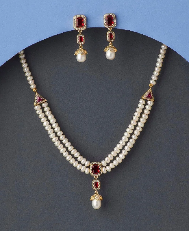 Gorgeous Real Pearl Necklace Set