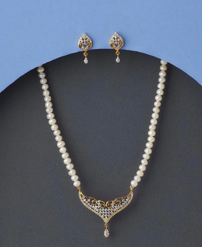 Mangalsutra Design Pearl Necklace Set