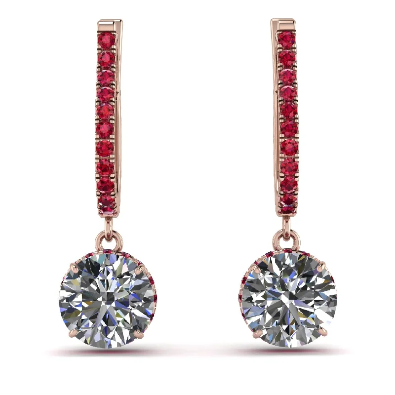 Natural Earrings For Eco-Conscious Shoppers-Diamond Dangle Earrings With Hidden Halo - Adaline No. 47