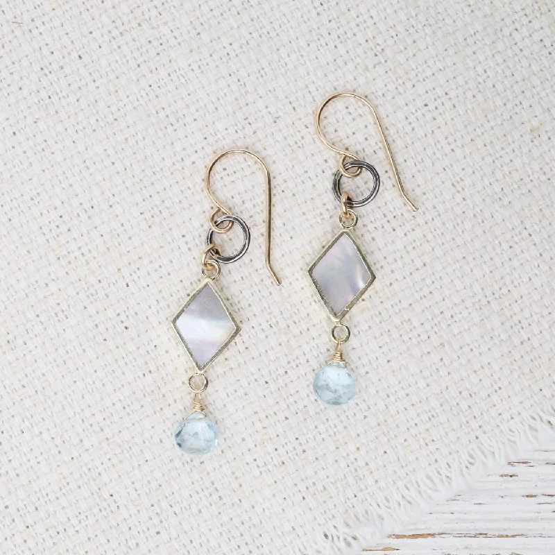 Lightweight Dangle Earrings For Comfort-Diamond Pearl Drop Earrings