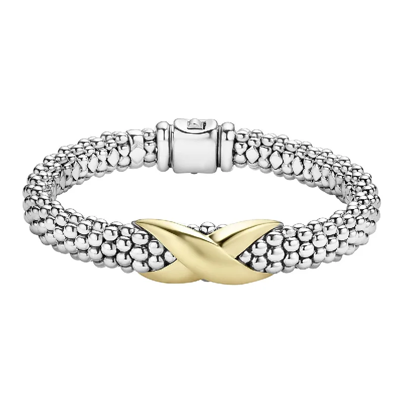 Elegant Crystal-Studded Bracelets For Special Moments-Two-Tone X Caviar Bracelet