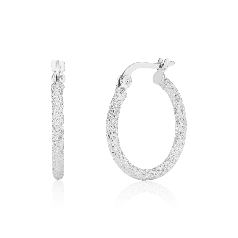 Custom Made Earrings For Special Moments-White Gold Hoop Earrings