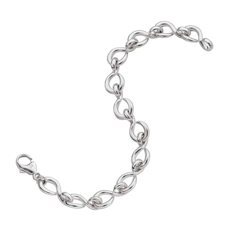 Custom Sterling Silver Bracelets For Personalized Gifts-The Twist Luxe Infinity Bracelet