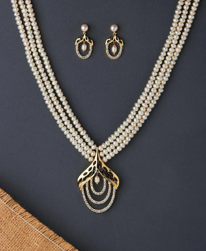 Ravishing Real Pearl Necklace Set