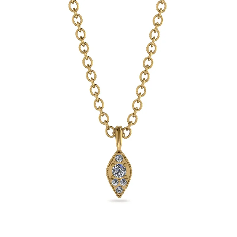 Milgrain Diamond Necklace - Jessie No. 1