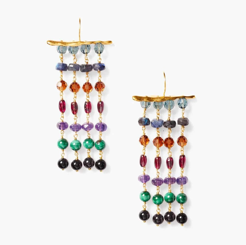 Elegant Gold Earrings For Luxury Fashion-Multi-Color Contessa Earrings