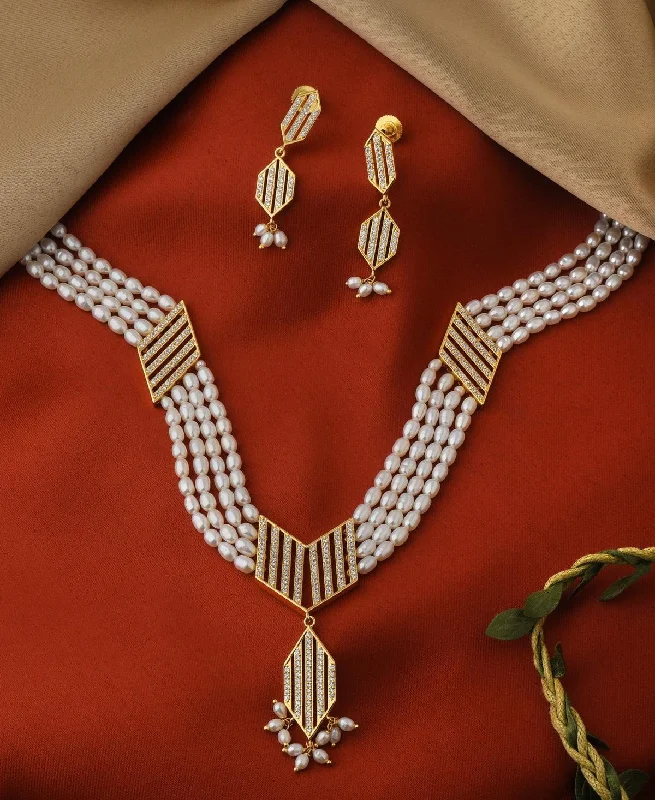 Gorgeous Real Pearl Necklace Set