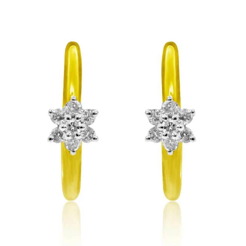 Trendy Earrings For Women’s Fashion-Yellow Gold Diamond Earrings