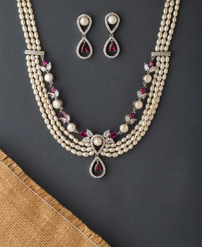 Ravishing Real Pearl Necklace Set