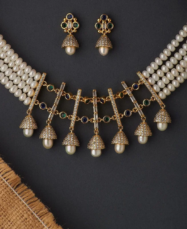 Ravishing Real Pearl Necklace Set