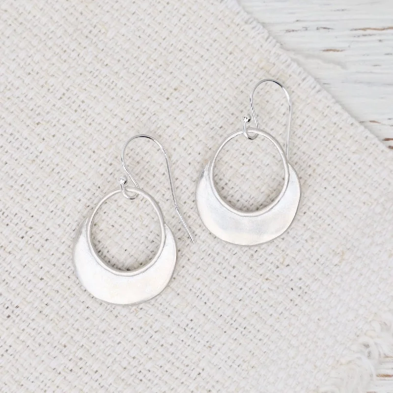 Sparkling Pearl Earrings For Glamorous Looks-Petite Teardrop Circle Earrings