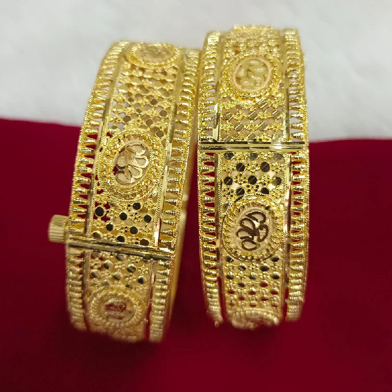 Elegant Platinum Bangles For Stylish Wear-Pari Art Jewellery Forming Openable Bangles Set