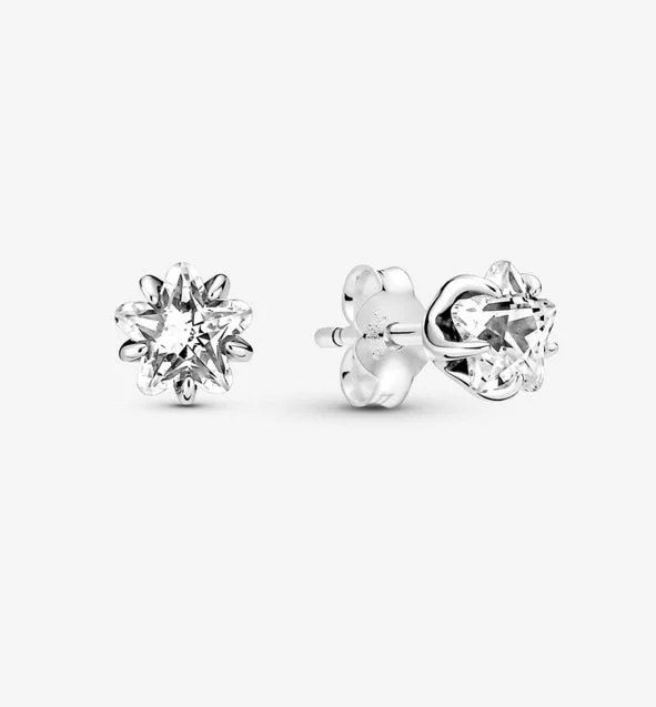 Luxury Earrings For Bridal Fashion-Pandora Celestial Sparkling Star Stud Earrings