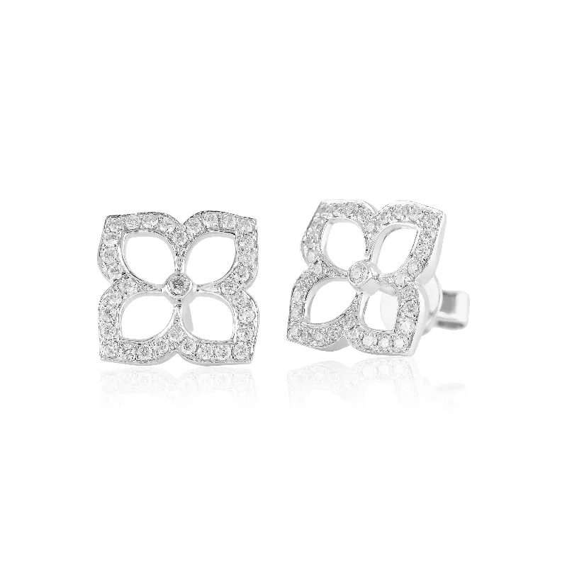 Statement Earrings For Fashion Forward Looks-Clover Diamond Stud Earrings