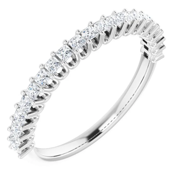 Simple Platinum Rings For Classic Style-14K White 1/3 CTW Lab-Grown Diamond Anniversary Band