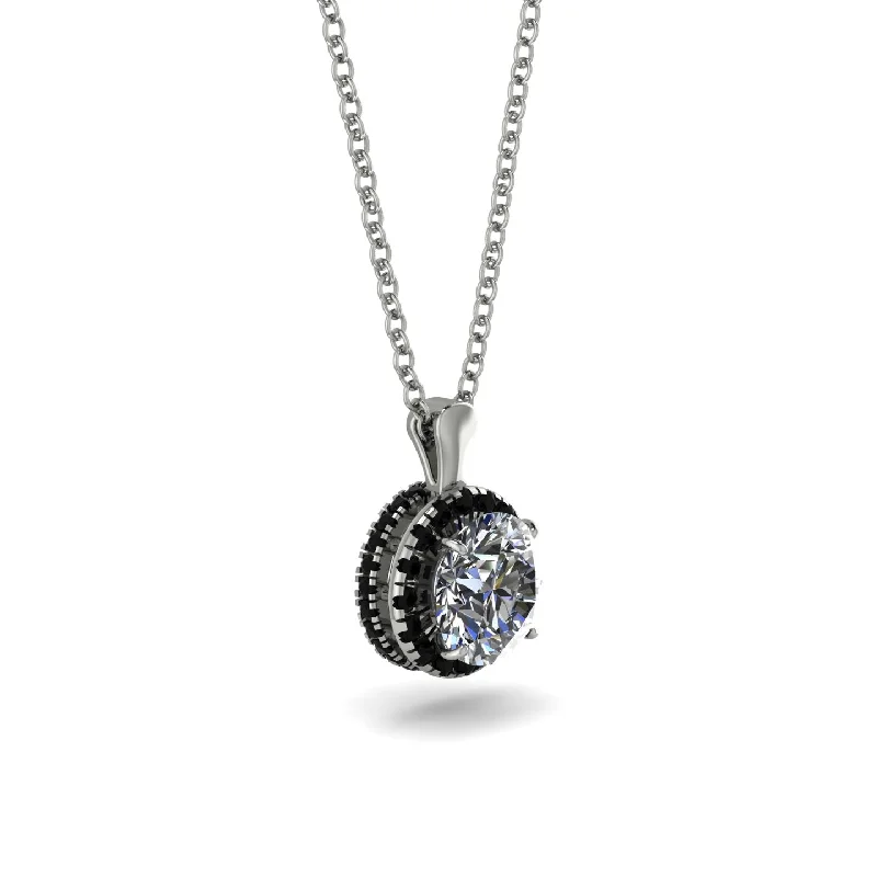 Hidden Halo Diamond Necklace - Catalina No. 33