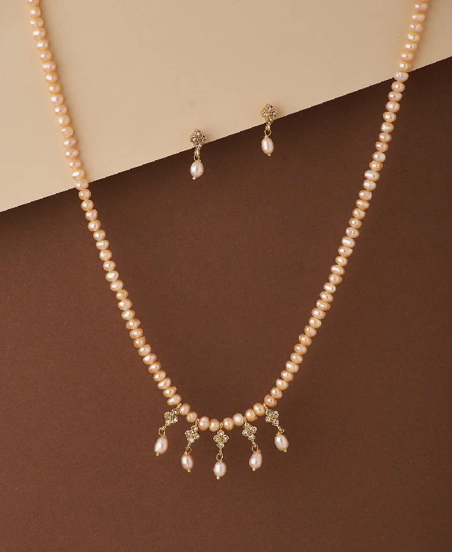 Pretty Real Pearl Necklace Set