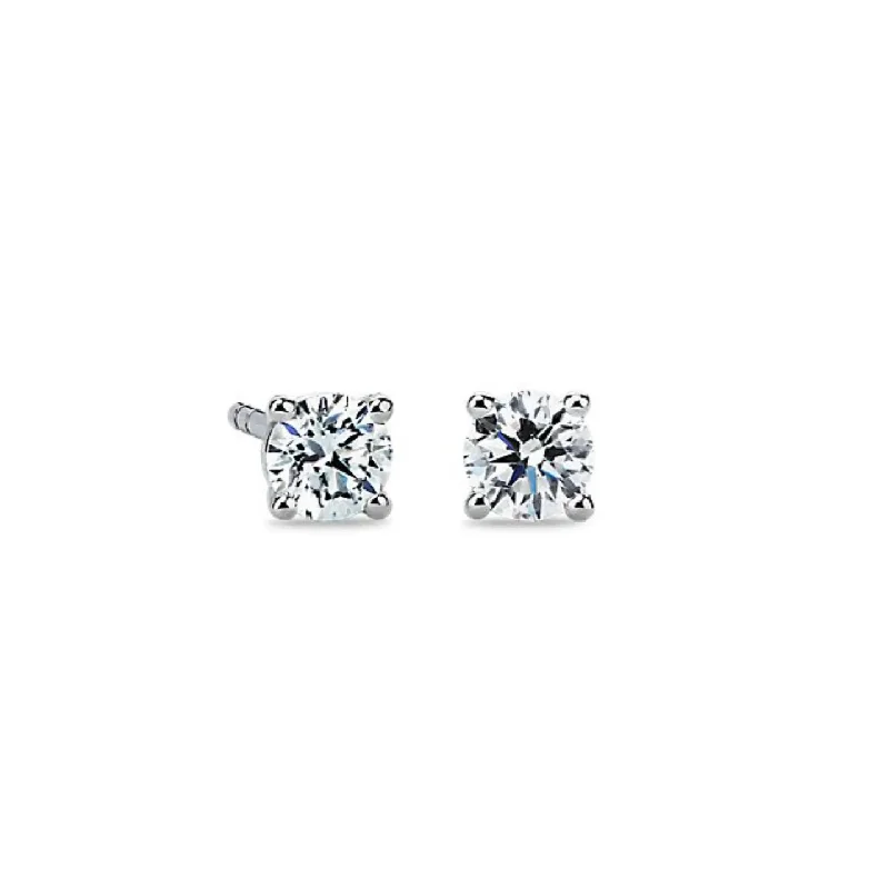 Gold Earrings For Elegant Occasions-Natural Brilliant Cut Diamond Stud Earrings