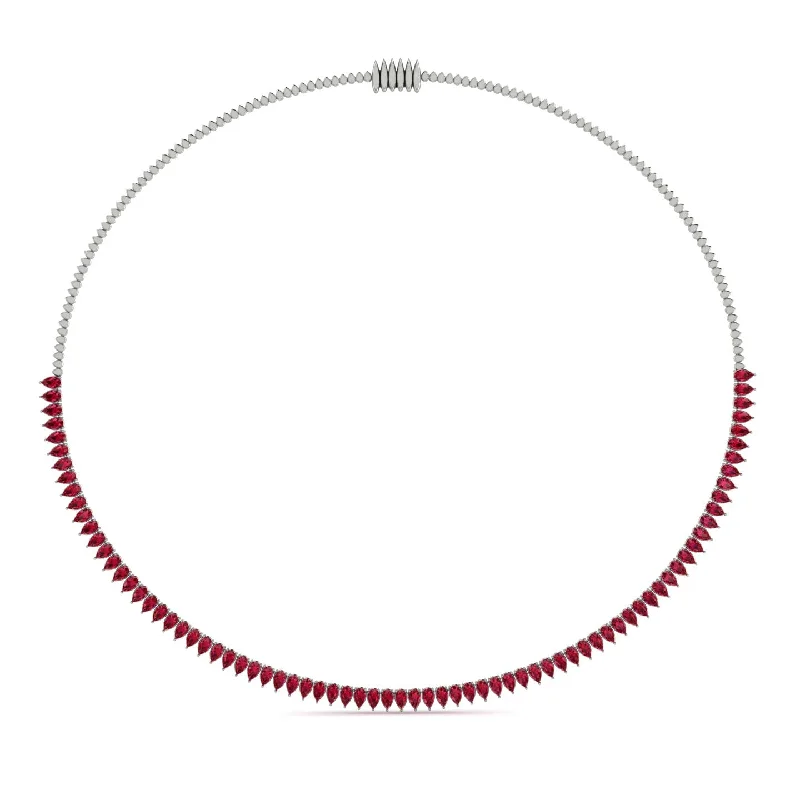 Necklace Ruby Pear Shape - Aitana No. 12