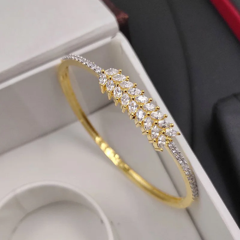 Luxury Crystal-Encrusted Bangles For Glamorous Events-Aamrapali  Gold Plated Crystal And Austrian Stone Kada