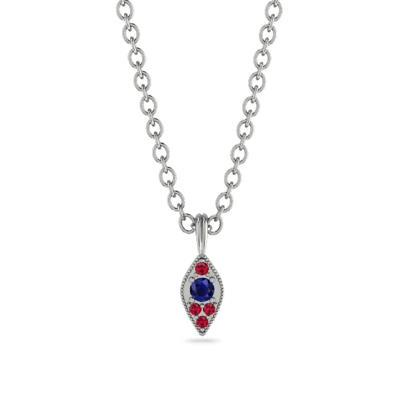 Milgrain Ruby Necklace - Jessie No. 60