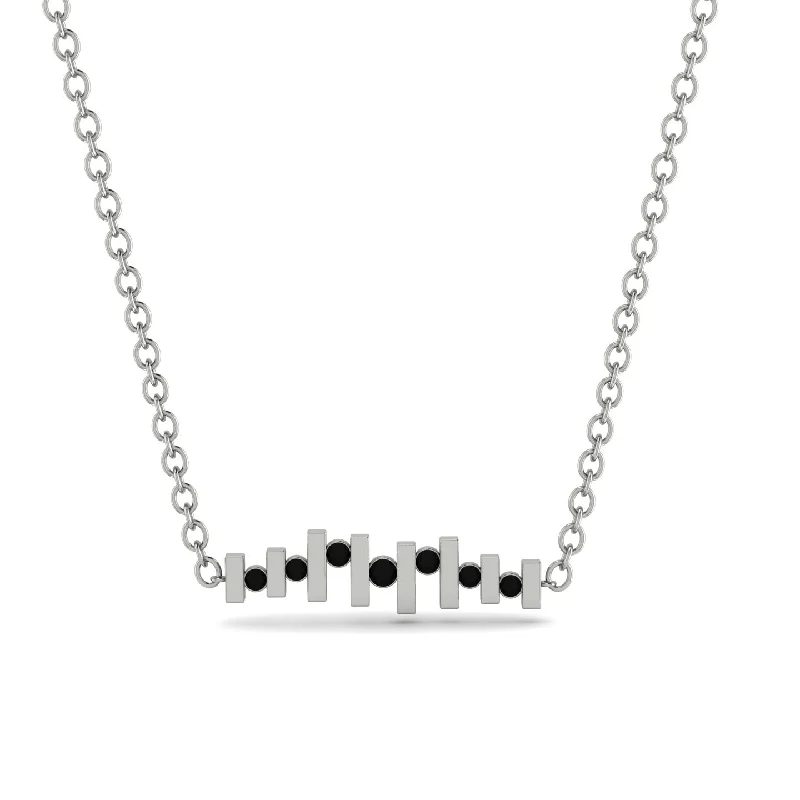 Bars Black Diamond Necklace - Mercy No. 9