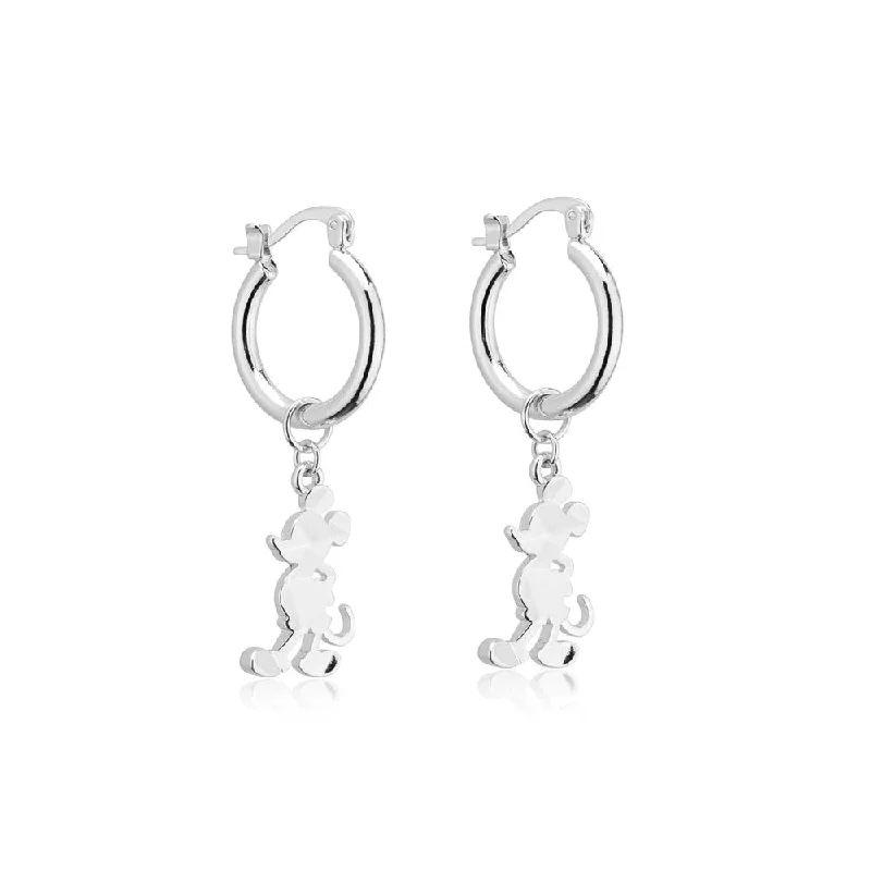 Sparkling Crystal Earrings For Elegant Events-Disney Mickey Mouse Hoop Earrings