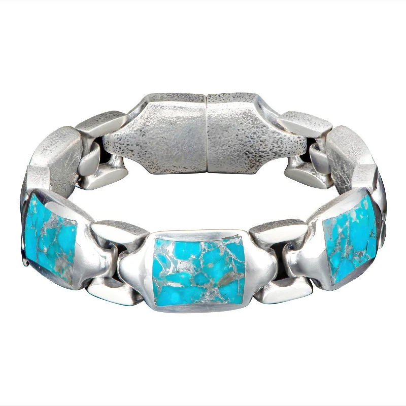 Stunning Cuff Bracelets For Minimalist Fashion-Turquoise Retro Bracelet