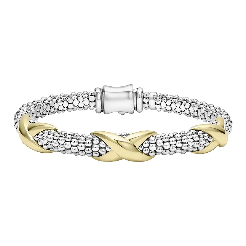 Elegant Gold-Set Bracelets For Sophisticated Looks-Three Station X Caviar Bracelet