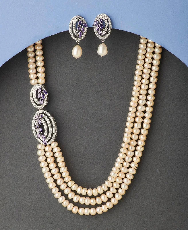 Ravishing Real Pearl Necklace Set