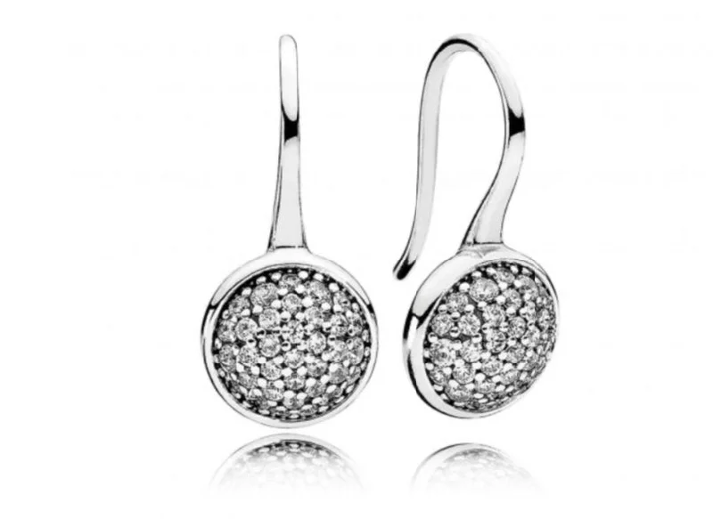 Dazzling Gold Earrings For Special Days-Pandora Dazzling Droplets Earrings