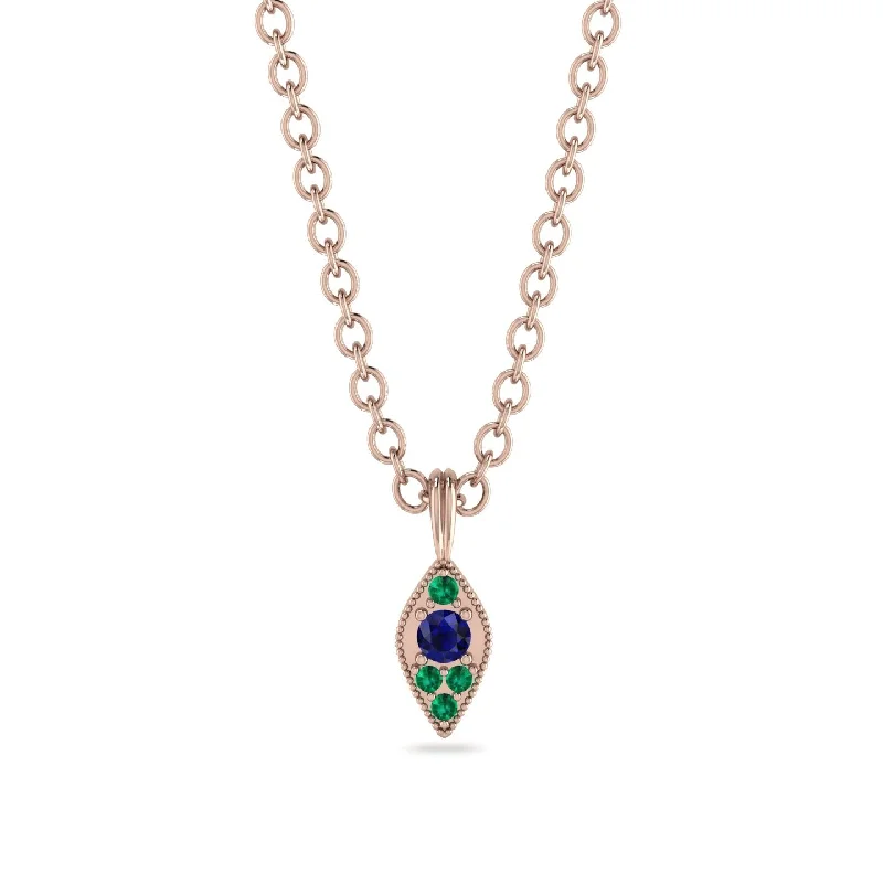 Milgrain Emerald Necklace - Jessie No. 29