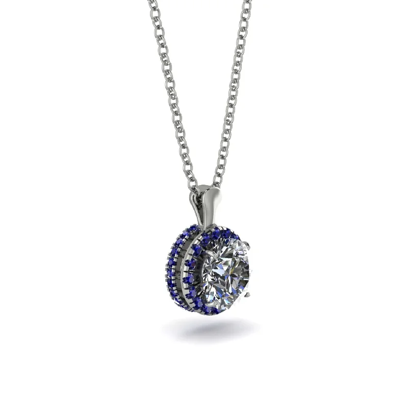 Hidden Halo Diamond Necklace - Catalina No. 63