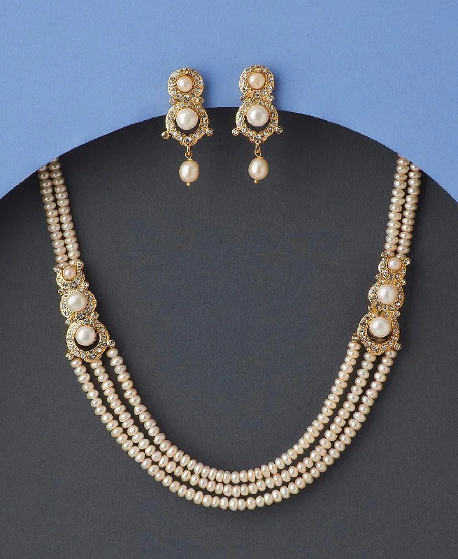 Ravishing Real Pearl Necklace Set