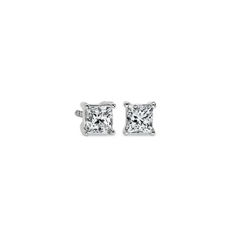 Unique Gemstone Earrings For Stylish Women-White Gold Diamond Stud Earrings