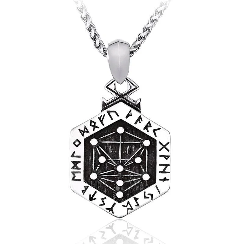 Men's Punk Letters Hexagonal Necklace