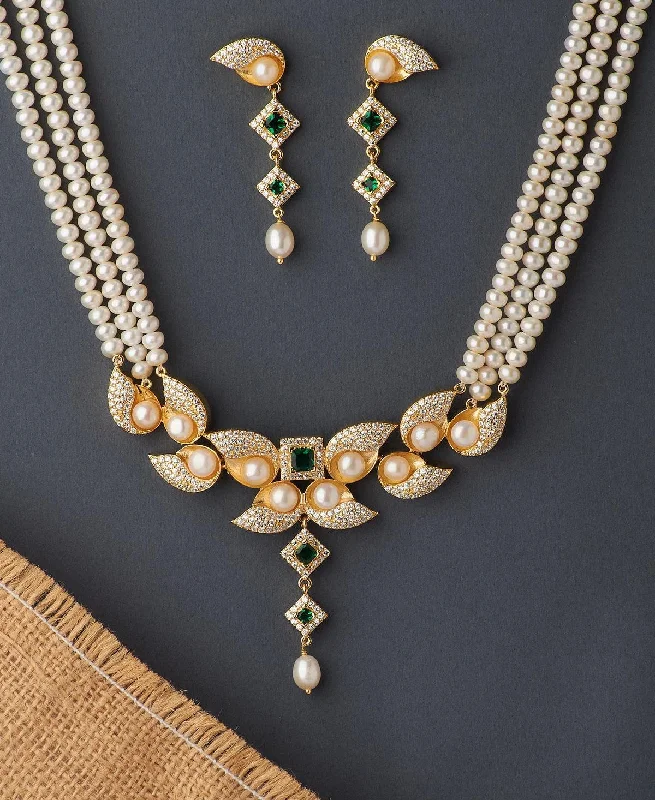 Gorgeous Real Pearl Necklace Set