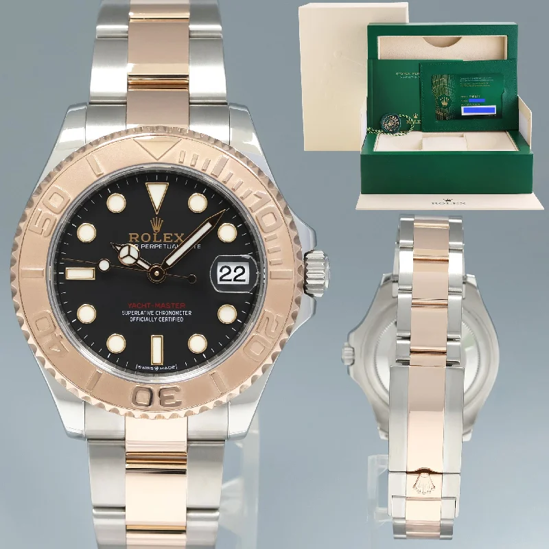 Affordable Swiss Watches For Everyday Wear-DEC 2024 NEW PAPERS Rolex Yacht-Master 268621 Two Tone Rose Gold 37mm Watch Box