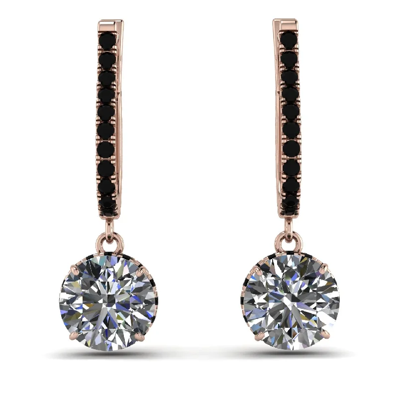 Minimalist Drop Earrings For Subtle Charm-Diamond Dangle Earrings With Hidden Halo - Adaline No. 32