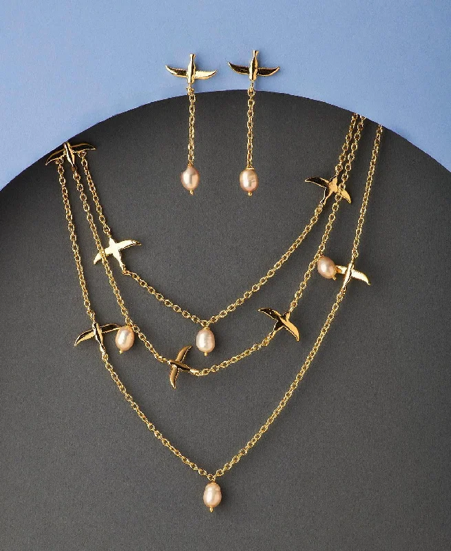 Fasionable Real Pearl Necklace Set