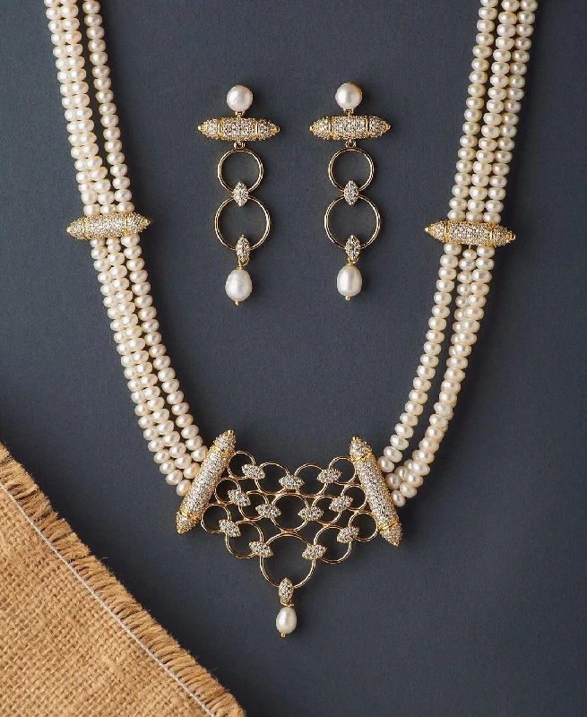 Ravishing Real Pearl Necklace Set