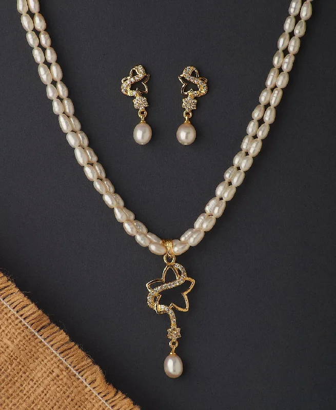 Star Real Pearl Necklace Set